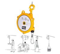 Bilanciatore for utensili, bilanciatore a molla retrattile for sospesi, supporto for dispositivo di ritrazione, forza carico regolabile, cavo metallico da 1,5 m, mantiene gli stabili