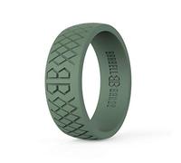 Bilanciere Bande Anello in Silicone per Uomini | Premium Gomma Wedding Band | Ideale per tattico Lavoro, Sollevamento Pesi, Active Lifestyle, Tactical Green, 10