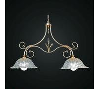 Bilanciere classico in ferro battuto e cristallo 2 luci BGA 1840-b2