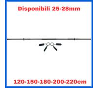 Bilanciere da palestra 25 28 mm 120 150 180 200 220 cm per dischi in ghisa pesi