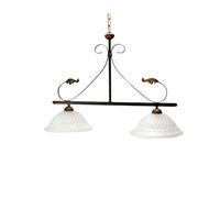 BILANCIERE LAMPADARIO A 2 LUCI Collezione ECO SCURO FERRO BATTUTO CLASSICO