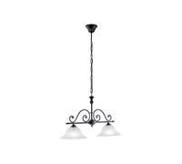 BILANCIERE LAMPADARIO A 2 LUCI FERRO BATTUTO NERO CLASSICO COLLEZIONE GL1564