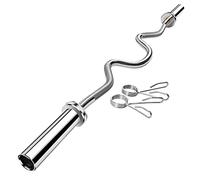 Bilanciere Olimpico per Curl,Antiscivolo Bilanciere Ez Bar,47'' Professionale Fitness Esercizio Power Bar,Zigrinato Barra Olimpionico per Bicipiti e Tricipiti(Color:4ft(1.2M) Ø 50mm)