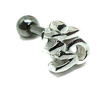 Bilanciere Om Tragus Labret 16g (1,2mm) Gioielli per il corpo in argento...