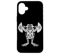 Bilancieri per sollevamento pesi a forma di rana, per rettili, divertente allenamento in palestra Custodia per iPhone 16 Plus