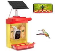 Bilantan Alimentatore intelligente per colibrì con fotocamera ad energia solare, compatibile solo con WiFi 2,4 G, telecamera di rilevamento uccelli AI gratuita a vita 2,5 K e avvisi in tempo reale
