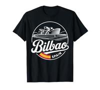 Bilbao Spagna Retro Script Viaggio Souvenir Maglietta