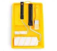 BILBAU Set di rulli di vernice con vassoio e pennello per la pittura di pareti e recinzioni. Il set comprende: vassoio di vernice, due rulli poliacrilici e pennello