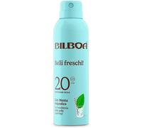 Bilboa Belli Freschi c SPF 20,con Menta Acquatica, La Freschezza sulla Pelle è Servita, Resistente all'Acqua, Dermatologicamente Testata, 150 ml