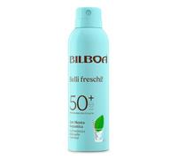 Bilboa Belli Freschi Protezione Solare SPF 50+,con Menta Acquatica, La Freschezza sulla Pelle è Servita, Resistente all'Acqua, Dermatologicamente Testata, 150 ml