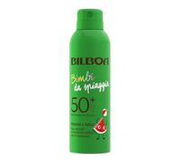 Bilboa, Bimbi da Spiaggia Spray SPF 50+ per Bambini, Protezione Solare Viso e Corpo con Profumo di Anguria, a Rapido Assorbimento, Resistente all’Acqua, Sotto Controllo Dermopediatrico, 150 ml