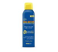 Bilboa Bimbi Spray Solare Bambini Multiposizione con Protezione Molto Alta SPF 50+, Formula Resistente all'Acqua e Anti Scottature, Dermatologicamente Testato, 150ml