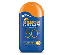 Bilboa Burrocacao Latte Solare SPF 50+, Protezione Solare Molto Alta per Pelli Sensibili, Formula con Vitamina C, Idrata, Nutre e Protegge,Dermatologicamente Testato, 200 ml