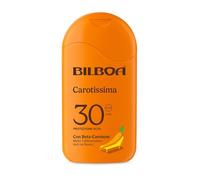Bilboa Carotissima, Latte Solare SPF 30, Abbronzante Corpo, Formula con Betacarotene, Mette l'Abbronzatura Nero su Bianco, Resistente all'Acqua, Dermatologicamente Testato, 200 ml