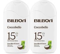 Bilboa Coccobello Latte Solare SPF 15 con olio di cocco 2x200 ml