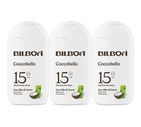 Bilboa Coccobello Latte Solare SPF 15 con olio di cocco 3x200 ml