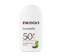 Bilboa, Coccobello Latte Solare SPF 50+, Crema Solare 50 con Olio di Cocco, Protezione Idratante per Viso e Corpo, Nutre e Illumina la Pelle, Texture Leggera e Setosa, Resistente all’Acqua, 200 ml