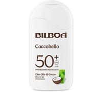 Bilboa, Coccobello Latte Solare SPF 50+, Crema Solare 50 con Olio di Cocco, Protezione Idratante per Viso e Corpo, Nutre e Illumina la Pelle, Texture Leggera e Setosa, Resistente all’Acqua, 200 ml
