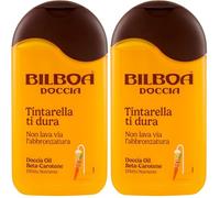 Bilboa Doccia Oil Beta-Carotene, Tintarella Ti Dura, Non Lava Via l'Abbronzatura, Effetto nutriente, Dermatologicamente testato, 220 ml (Confezione da 2)