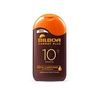 Bilboa, Latte Solare Carrot Plus SPF 10, Abbronzante Corpo, Formula con Betacarotene per una Abbronzatura Intensa e Duratura, Resistente all'Acqua, Dermatologicamente Testato, 200 ml