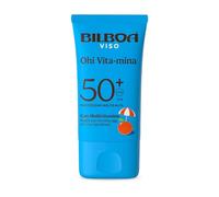 Bilboa Ohi Vita-mina crema viso SPF 50+, con Multivitamina, Meglio una Vita-Mina Oggi che una Ruga Domani, Dermatologicamente Testato - 200 ml