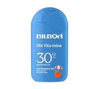 Bilboa, Ohi Vita-Mina, Latte Solare SPF 30, con Vitamina C, Vitamina E e Niacinamide, Ideale Contro Rughe e Macchie, Resistente all'Acqua, 200 ml