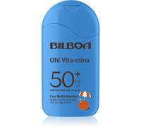 Bilboa Ohi Vita-mina Latte SPF 50+, con Multivitamina, Meglio una Vita-Mina Oggi che una Ruga Domani, Resistente all'Acqua, Dermatologicamente Testato - 200 ml