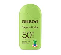 Bilboa Sapore di Aloe latte solare SPF 50+, con Aloe Vera, Musica per le Pelli Sensibili, Resistente all'Acqua, Dermatologicamente Testato - 200 ml