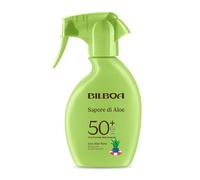 Bilboa Sapore di Aloe Trigger Solare SPF 50+, con Aloe Vera, Musica per le Pelli Sensibili, Resistente all'Acqua, Dermatologicamente Testato - 250 ml
