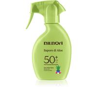 Bilboa Sapore di Aloe Trigger Solare SPF 50+, con Aloe Vera, Musica per le Pelli Sensibili, Resistente all'Acqua, Dermatologicamente Testato - 250 ml