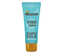 Bilboa, Viso&Corpo, Crema Doposole Viso e Corpo Idratante - Doposole Travel Size con Azione Idratante con IdraBronze e Aloe Vera - Dermatologicamente Testato - Formato da Viaggio da 75 ml