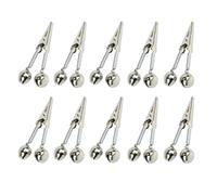 BildeeMait 10 pezzi allarme morso da pesca con doppio per campane ad anello, design a clip per torneo di pesca notturna, per acciaio inossidabile e plastica