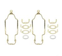 BildeeMait 2 set di staffe regolabili per paralume, 17-25 cm, kit di supporto per paralume in metallo con base E26/E27 e adattatore E14 per lampade da tavolo da terra (oro)