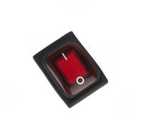 BildeeMait 20A DPST per interruttore a bilanciere illuminato rosso IP67 impermeabile 30 x 22 mm rettangolare on off 250 VAC con terminali di collegamento rapido per barche auto per camion confezione