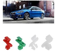 BildeeMait 24 clip per asta di serratura della porta, per fermi in plastica resistente per interni auto, per fori da 2 mm a 3,8 mm, colore bianco verde per assortimento rosso