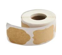 BildeeMait 300 etichette adesive vintage vuote per imballaggi, 3,0 x 5 cm, etichette autoadesive per barattoli, bottiglie, regali, in carta kraft marrone, per ufficio, cucina, laboratorio