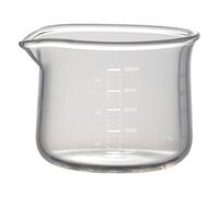 BildeeMait Bicchiere dosatore per caffè espresso con becco d'aquila, 100 ml, trasparente, in borosilicato, con doppia scala, per barista