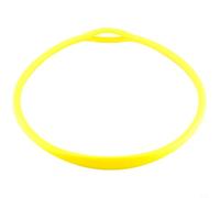 BildeeMait Collana in silicone per regolatore, collare elastico per il secondo stadio per immersioni, cinghia di sicurezza per il livello del mento, 76 cm, nero (giallo)