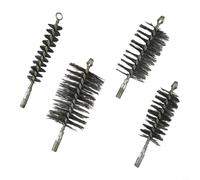 BildeeMait Confezione da 4 spazzole per la pulizia della bocchetta dell'asciugatrice, kit per spazzacamino in filo di acciaio resistente, per tubi di stufa, caldaia, canna fumaria, dimensioni da 30 mm