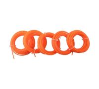 BildeeMait Confezione da 5 per decespugliatori Orange Nylon Line Professional Grade 0,2 cm, lunghezza 5 m