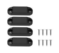 BildeeMait Confezione da 8 chiavistelli magnetici resistenti per camper, rimorchi e camper, kit di chiusura in plastica robusta con viti, per design compatto 6,1 x 1,8 cm