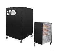 BildeeMait Copertura per panini a 10 livelli con cerniera e prese d'aria, impermeabile, in tessuto Oxford 420D, copertura antipolvere con finestra trasparente, 58 x 71 x 160 cm, nero (210D: 23 x 28 x
