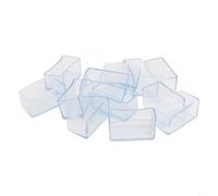 BildeeMait Coprigambe rettangolari in PVC, confezione da 12 pezzi, trasparenti, antiscivolo, antigraffio, riduzione del rumore, regolabili da 15 x 30 mm a 40 x 60 mm (30 x 60 mm)