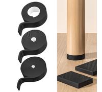 BildeeMait Cuscinetti antiscivolo per mobili, 6 mm, in schiuma EVA, per riduzione del rumore, protezioni per pavimenti, sedie, tavoli, colore nero, 2 m