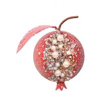 BildeeMait Decorazione natalizia a forma di melograno, colore rosso, per feste di melograno compatte
