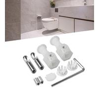 BildeeMait KIT FISSAGGIO WC A PARETE COPPIA BULLONI ZINCATI CON CUSTODIA IN PLASTICA PER COMPONENTI IN ACCIAIO INOX 7X4