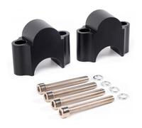 BildeeMait Lega di alluminio 28mm Manubrio Riser Staffa Coppia Nero Argento per Moto Bar Altezza Extender Morsetto Kit