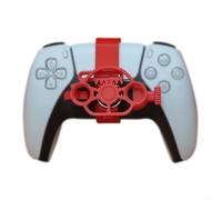 BildeeMait Mini volante 3D per PS5, controller di gioco compatto con colori vivaci, per un gameplay realistico di corse (rosso)