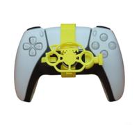 BildeeMait Mini volante 3D per PS5, controller di gioco compatto con colori vivaci, per un gameplay realistico di corse (giallo)