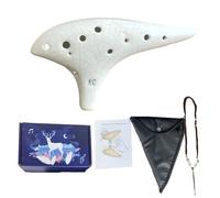 BildeeMait Ocarina in ceramica a 12 fori con libro di canzoni, borsa per il trasporto, strumento folk per principianti